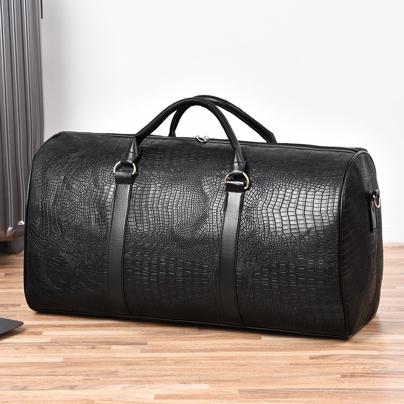 Bolso de viaje con patrón de cocodrilo de estilo europeo y americano de comercio exterior, bolso de hombro portátil de personalidad de moda, bolso de fitness para deportes al aire libre de corta distancia
