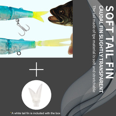 BEARKING Bear King 8.8cm 7.2g Multi-jointed Floating Lure Minnow Fishing Bait