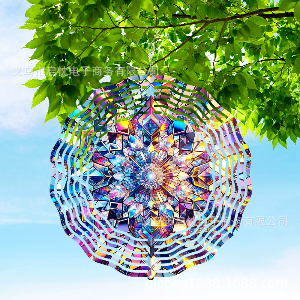 Трансграничный кованая металлическая 3D динамический вращающийся колокольчик декоративные животные ветряная мельница подвеска