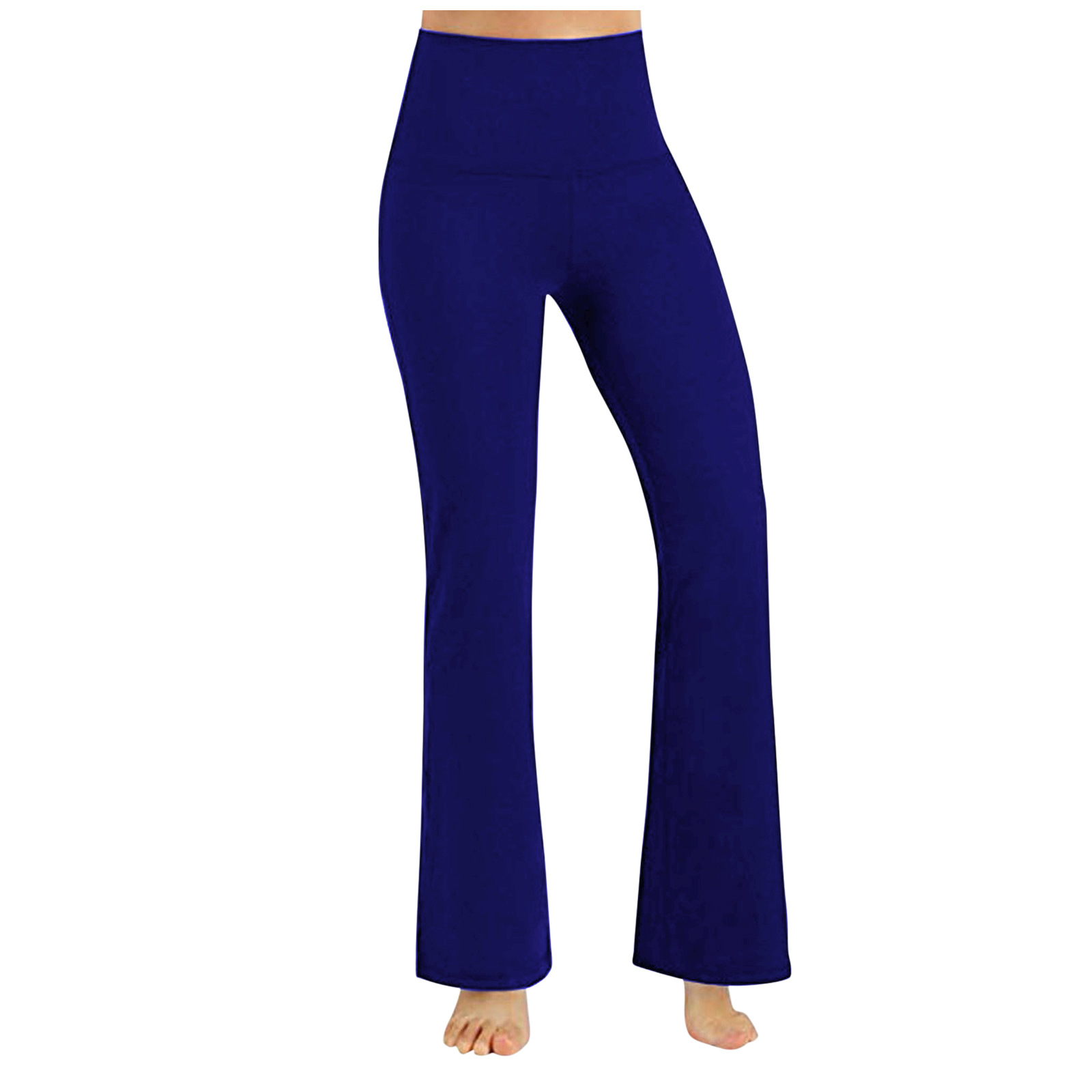 Women's Clothing fashionable slimming new high waisted high elastic solid color large leg pants casual yoga pants _voghion.com