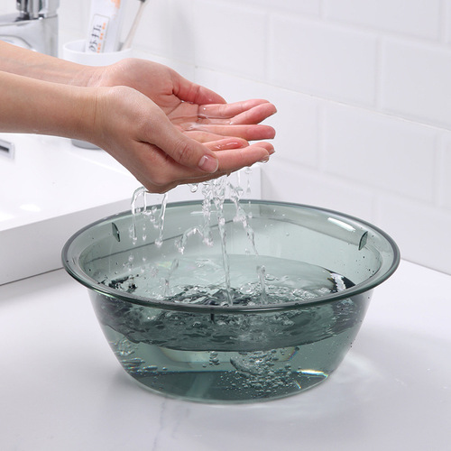 Meiya Fashionable Transparent Basin Household Student Staff Dormitory Dormitory Living Supplies Washbasin Department Store Wholesale