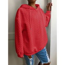 D 41291 Cable Pocket Hooded Women Hoodie �黨�ڴ���ñŮʿ��