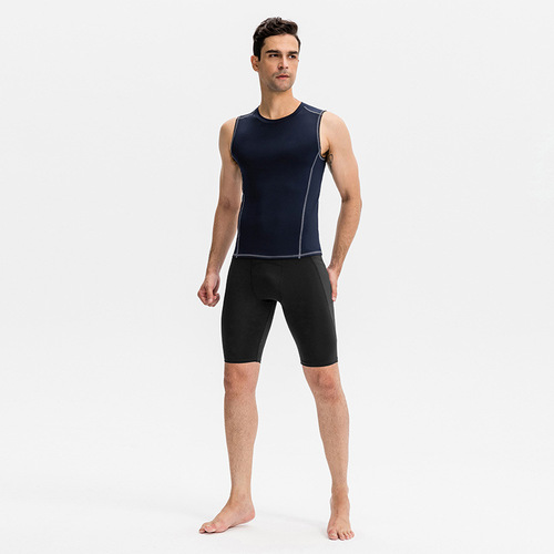 Men's tight-fitting sports shorts, quick-drying training pants with pockets, breathable stretch running fitness shorts 11408