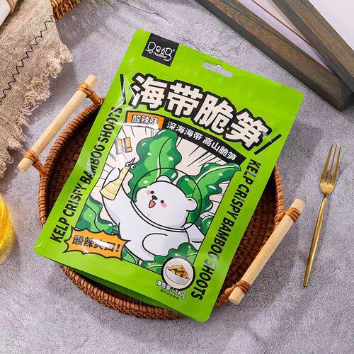 Mama Ma kelp crispy bamboo shoots 140g hot and sour snacks spicy ready-to-eat kelp casual snacks seasoned kelp