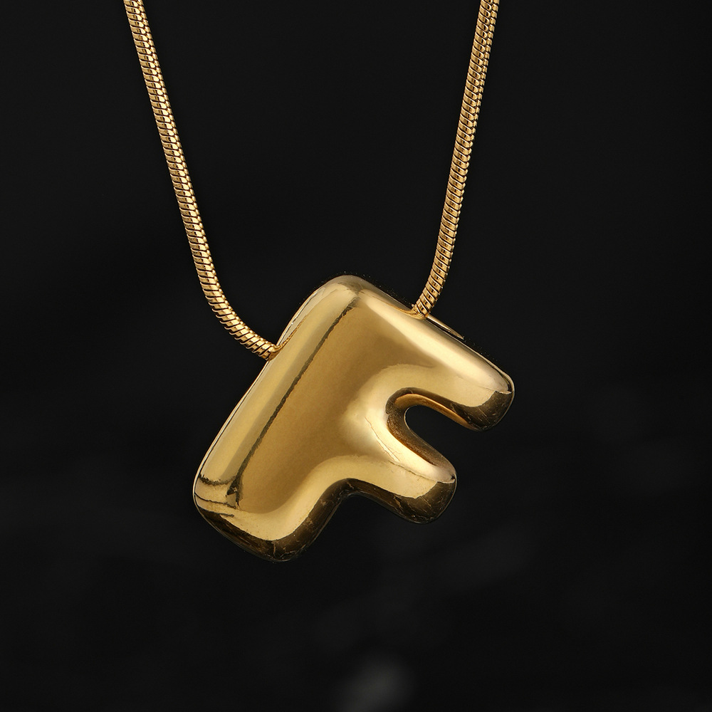 Colgante único venta cruzada de burbujas de fundición 26 collares de letras inglesas accesorios colgante DIY joyas de acero inoxidable