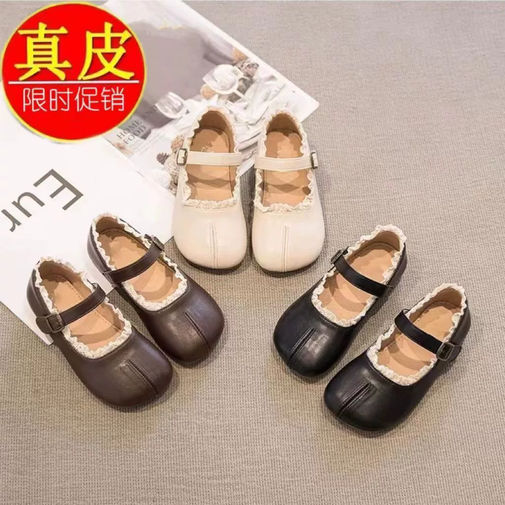 Маленькие кожаные туфли для девочек 2024 новые детские туфли