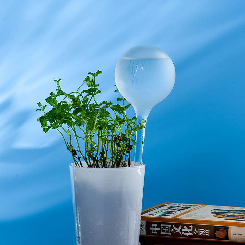 Frosted Glass Automatic Flower Waterer Seepage Drip Irrigation Household Green Plants Potted Gardening Lazy Flower Watering Artifact