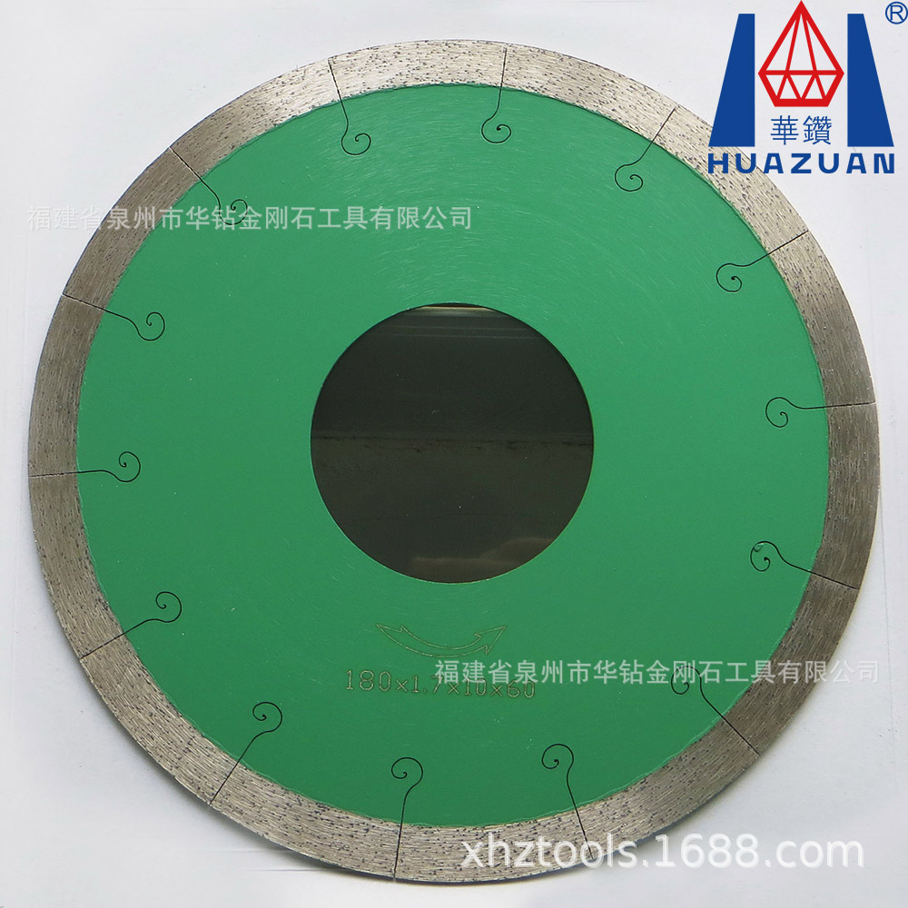 180激光切缝鱼钩陶瓷锯片 金刚石刀头高频焊瓷砖美缝开槽片