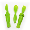 Plastic handheld ecological children's tableware