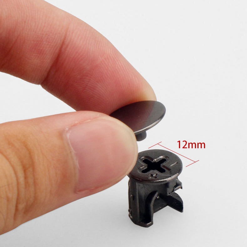 공장 3 대 1 12MM 인라인 장식 커버 플라스틱 커버 나사 편심 커버 구멍 플러그 덮인 철 커버