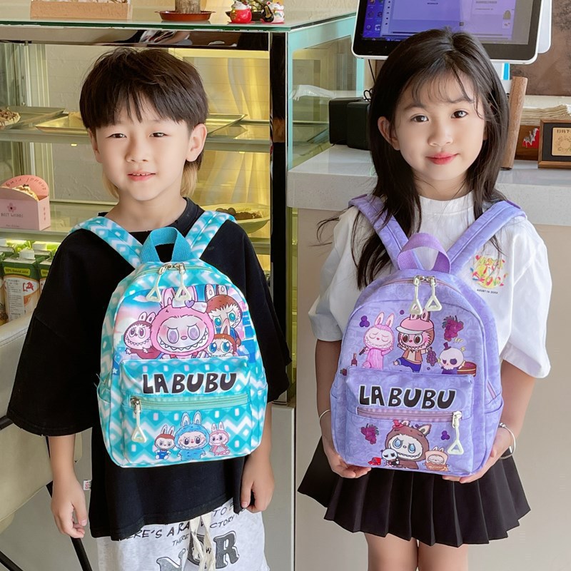 (2개) LABU 어린이 배낭 새로운 귀여운 경량 배낭 대용량 고가치 LABUBU 유치원 학교 가방
