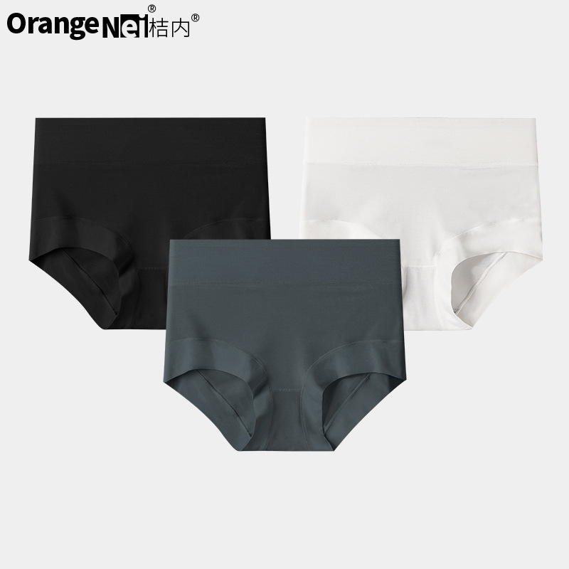 Orange Banana Concave Panties Women's High Waist 80 Count Modal Mulberry Silk Crotch Belly Controlling Butt Lifting Plaid Briefs Women's Orange Banana Concave Panties Women's High Waist 80 Count Modal Mulberry Silk Crotch Belly Controlling Butt Lifting Plaid Briefs Women's