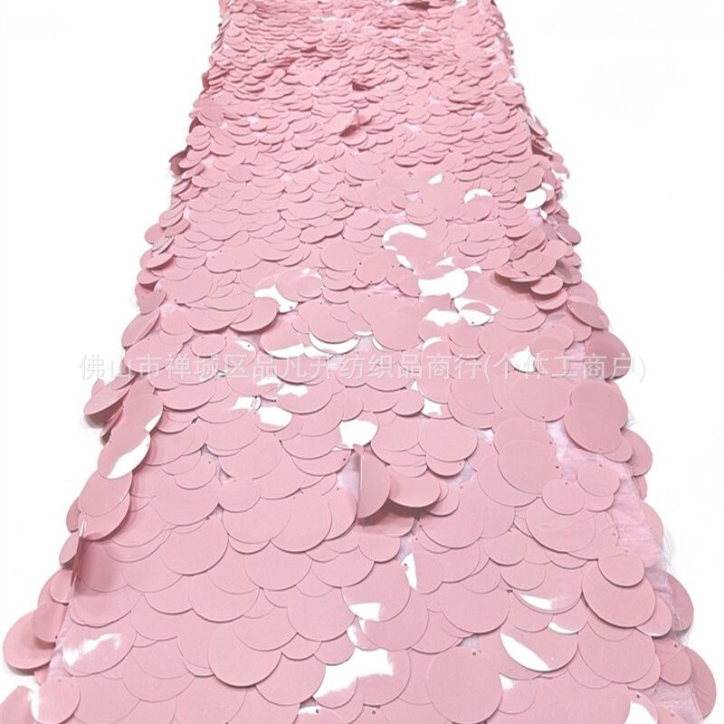 Tamaño redondo mate sequinilla tela de malla 3D superposición tridimensional sequinilla vestido de fiesta vestido de boda