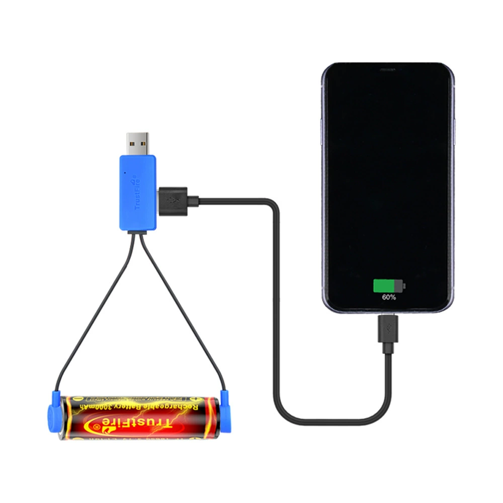 TrustFire можно использовать в качестве зарядного сокровища USB Магнитная зарядка и разрядка Встроенная адсорбционная зарядка зарядное устройство для фонарика
