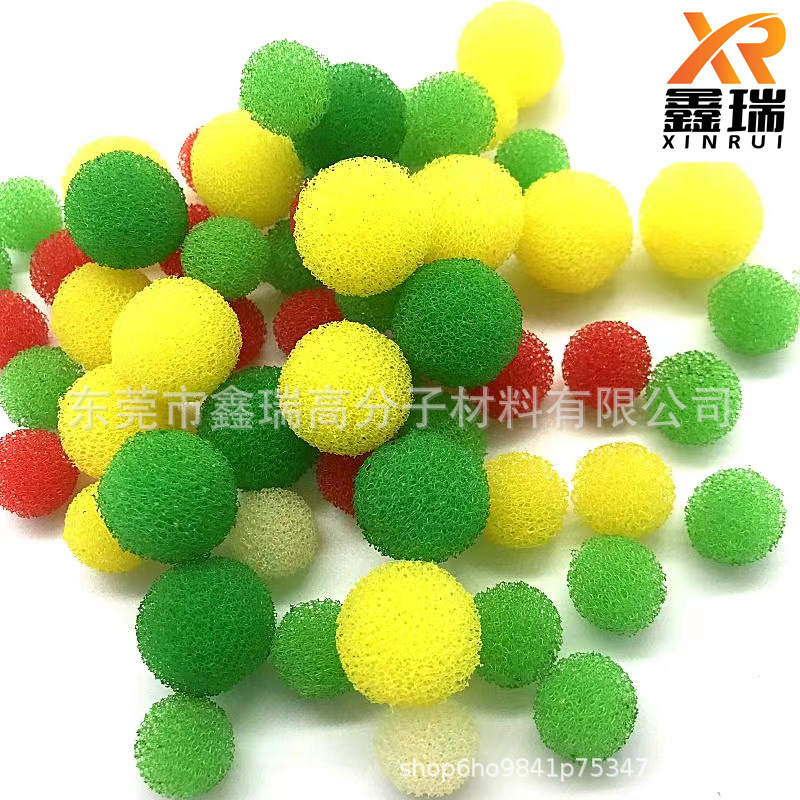 生产圆形异型爆破半圆形过滤海绵球 30ppi过滤绵聚氨酯海绵球