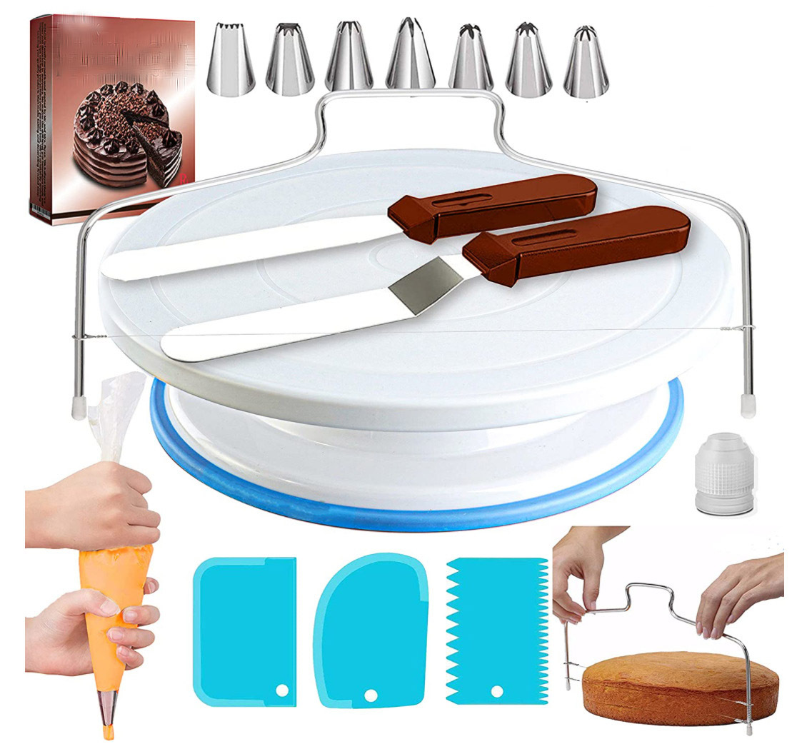 Herramientas y suministros de fondant para tarta casera de 35 piezas en venta en Amazon Juego de picos de tubería