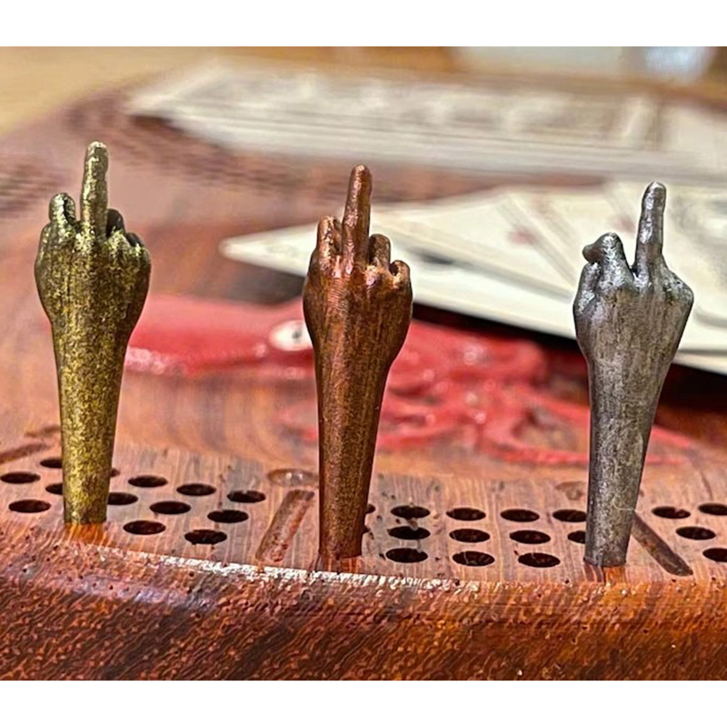 Estación independiente caliente nuevo Divertido Cribbage Clavijas creativo interactivo juego de mesa divertido juego de cartas de uñas