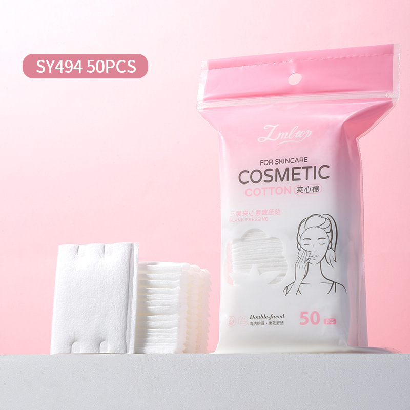 LMLTOP 222 piezas de bolsa elástica de algodón para maquillaje tipo sándwich, desechable, engrosada, para remover maquillaje, colección al por mayor