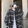 古着男款条纹春秋季夹克