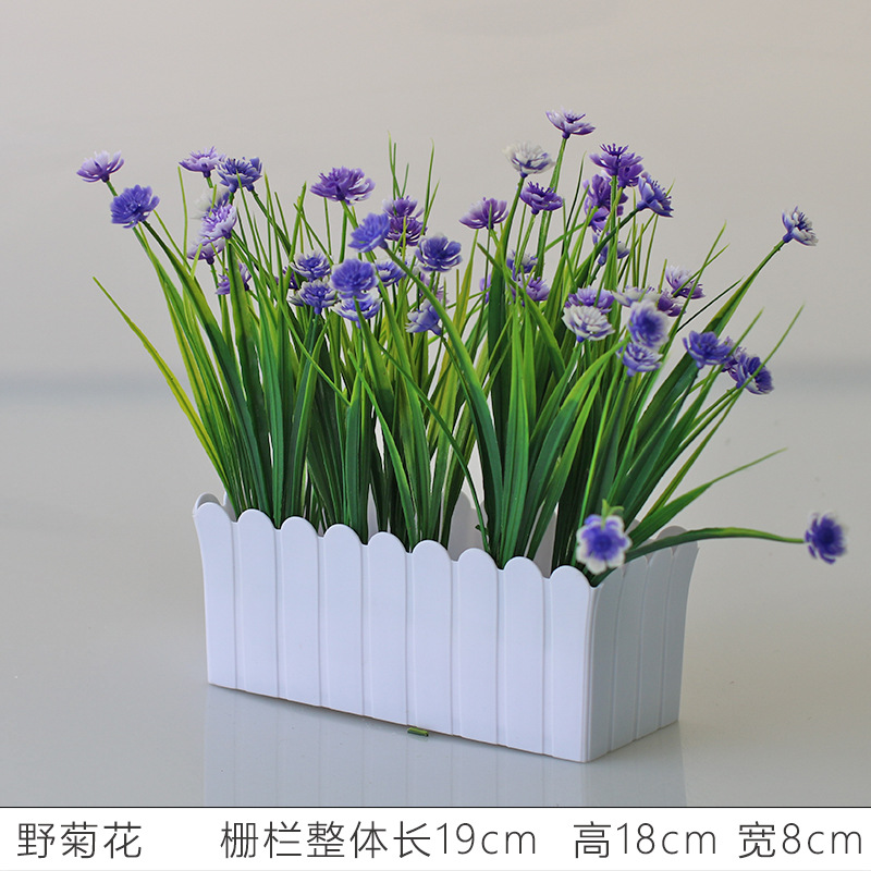 Flor artificial jardín de flores de plástico traje de valla de flores artificiales decoración de la ventana interior y exterior decoración floral decoración de la Mesa maceta flor