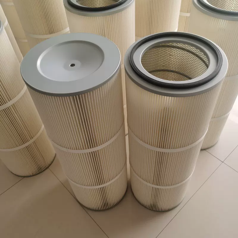 工业螺杆安装聚酯纤维粉末滤芯焦化厂钢厂除尘器鼓风机除尘滤筒