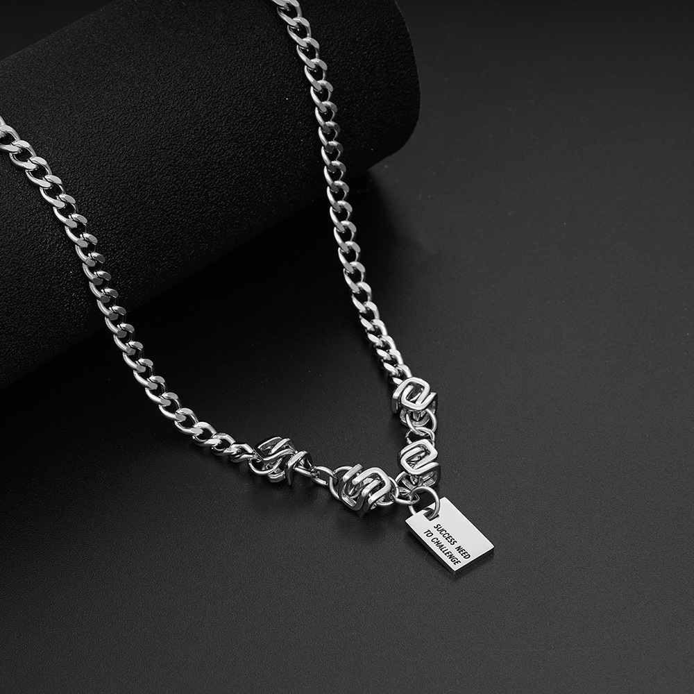 Minimalist Cuban Link Necklace In Stainless Steel For Men And Women_voghion.com