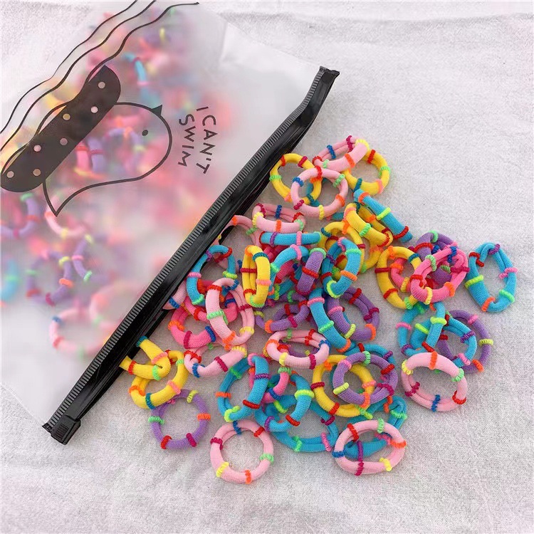 Banda de goma para niños no duele el color del cabello banda de goma enlatada Chicas banda de Pelo elástico alta cuerda de pelo del bebé accesorios para el cabello