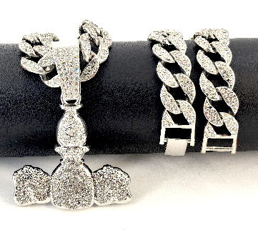 Hiphop moda callejera nueva bolsa de dinero colgante rapper personalidad hombre joyería versátil fábrica personalizada