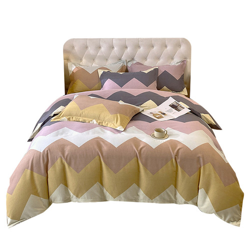 Autumn and winter striped thickened brushed sheets pure cotton single piece household pure cotton sheet single product Nantong bedding