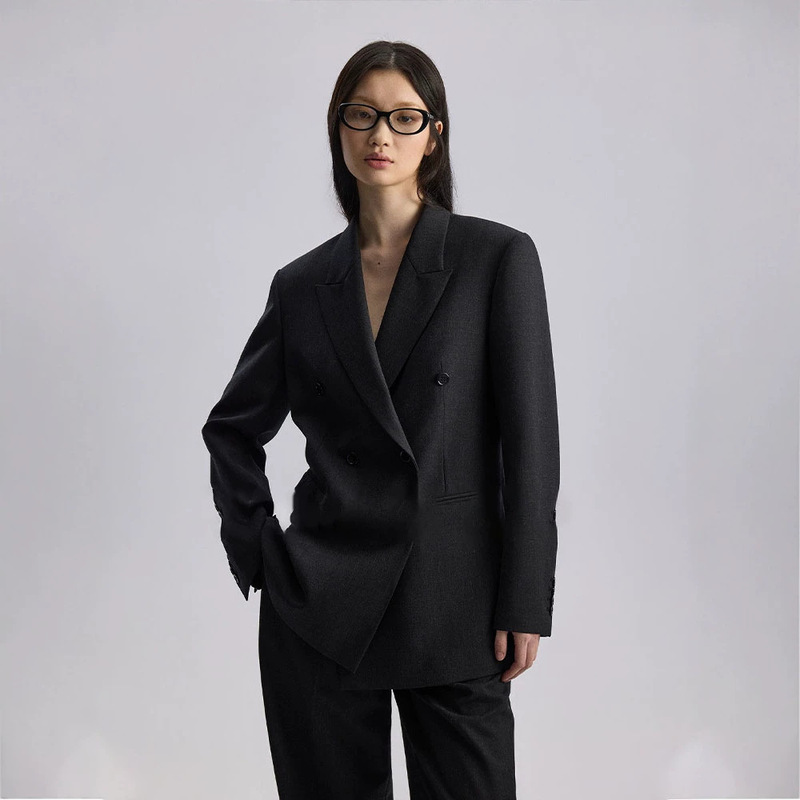 Th~Row Anti-Wrinkle, Smooth and Drapey Merino Wool Texture, Classic Quiet Luxury Slimming Intellectual Suit Set