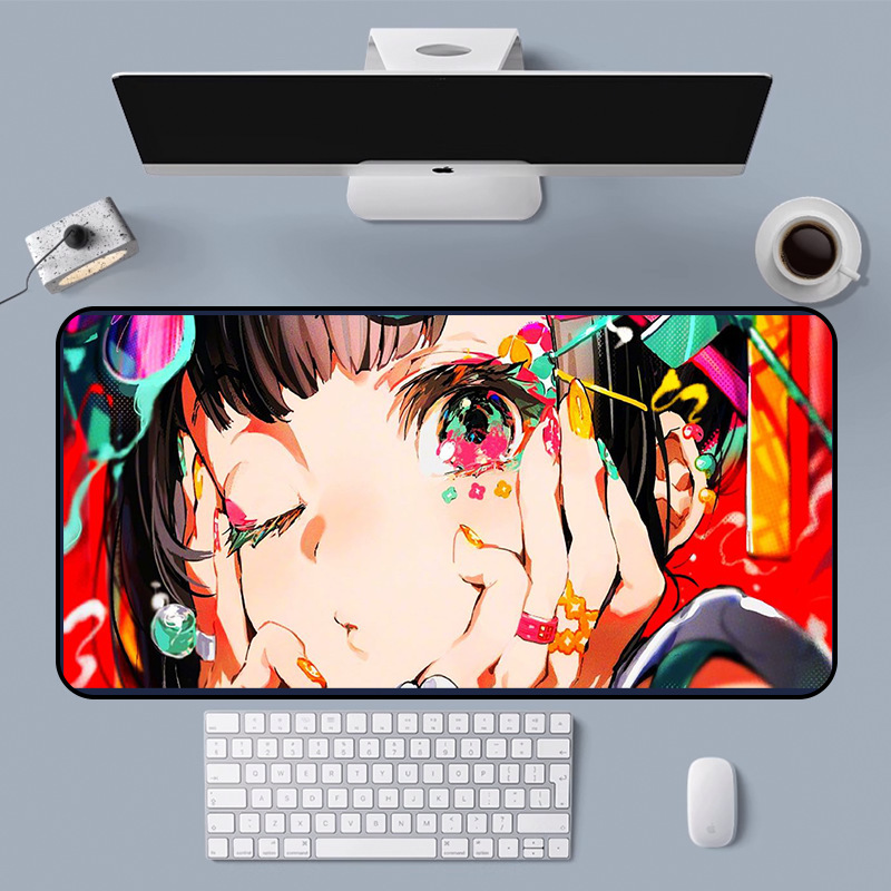 アニメマウスパッド大型二次元コンピュータデスクパッドオフィス滑り止め装飾eスポーツキーボードマウスパッドホーム|undefined