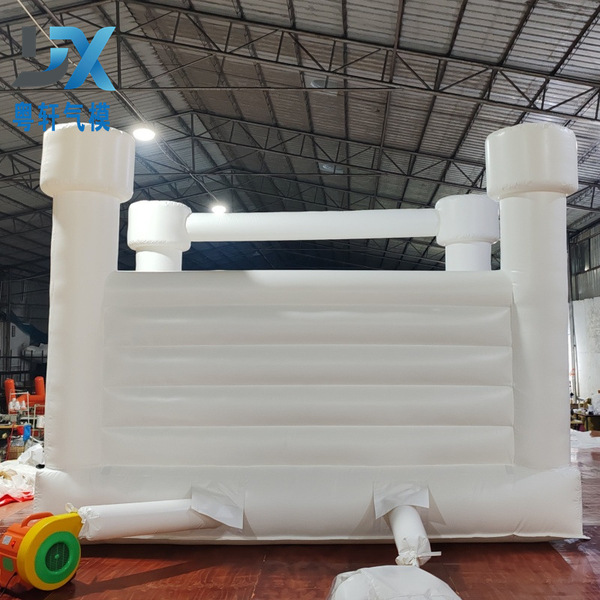 Travel inflatable white children's trampoline
