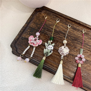 Antique Guofeng Butterfly Brooch Tassel Pendant Clothes Bag Hanging Decoration Modified Cheongsam Hanfu Tea Clothing Accessories