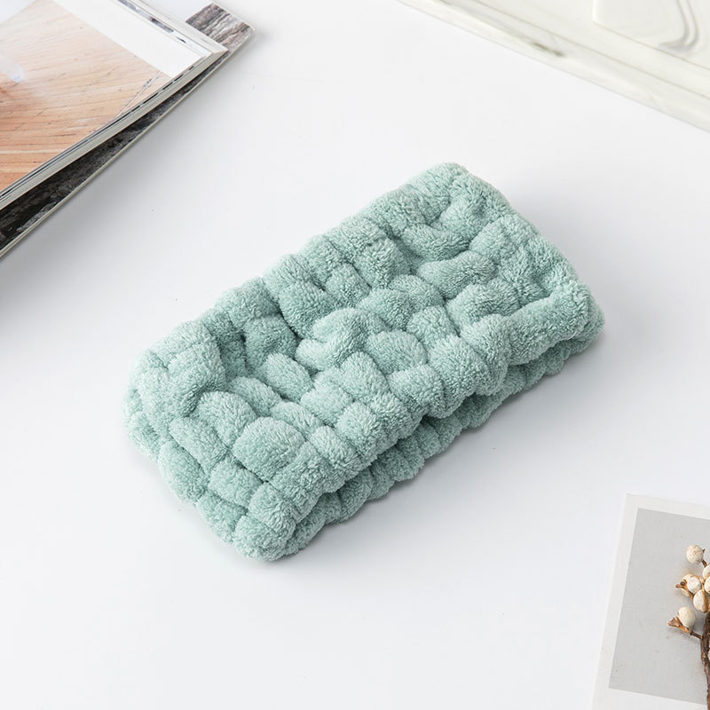 Cara lavado pelo banda coral felpa Mujer estudiante diadema alto elástico antideslizante Otoño e Invierno máscara lavado headbufanda tocado