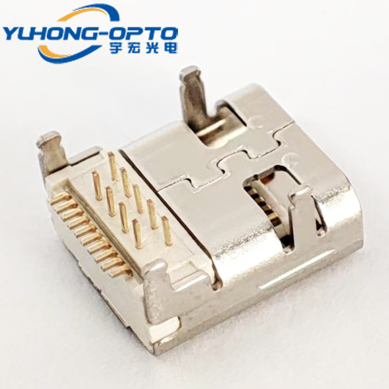 HDMI D母 前插后贴 脚距4.9 04