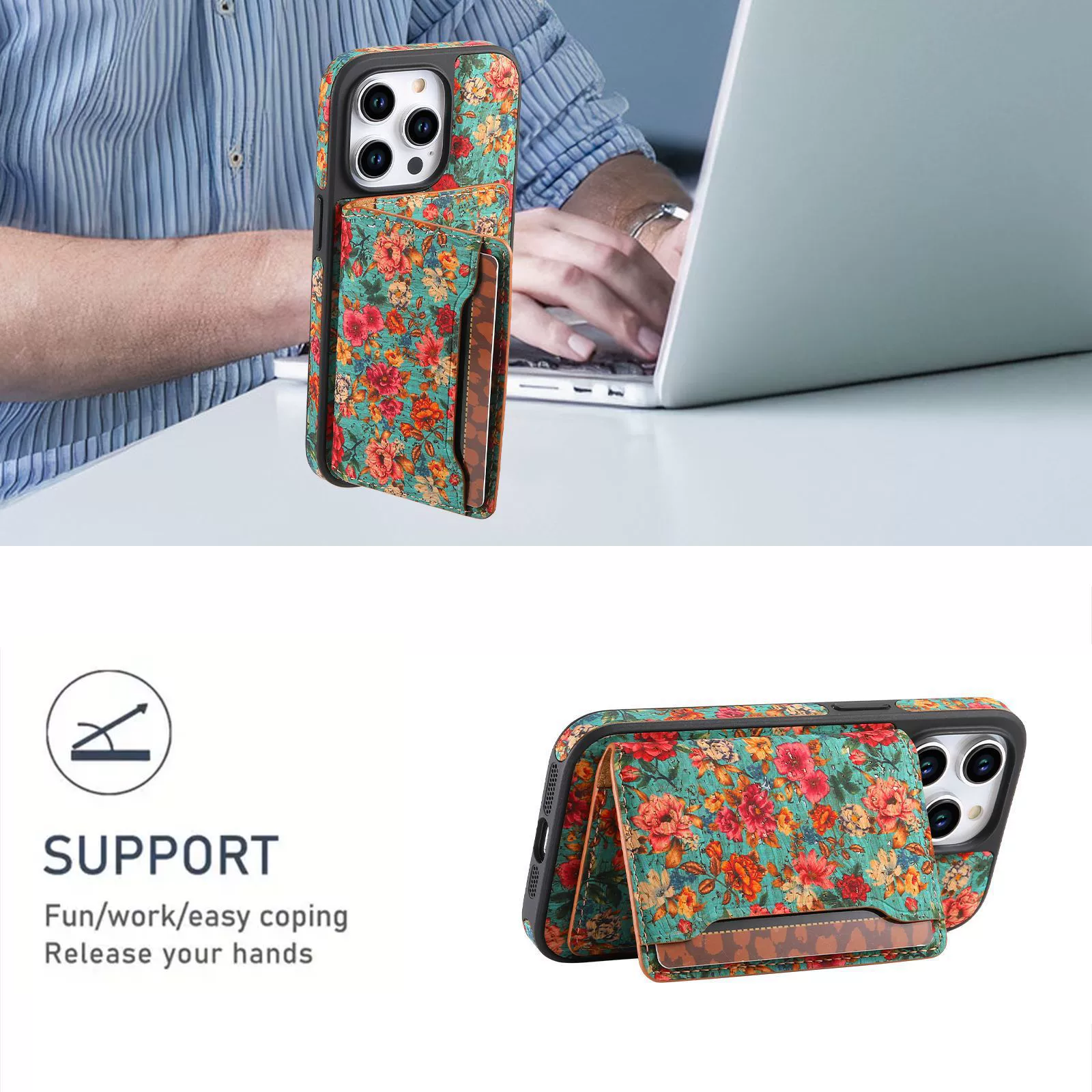 Совместимый iphone16 pro, материал, мобильный телефон, чехол, держатель для карт