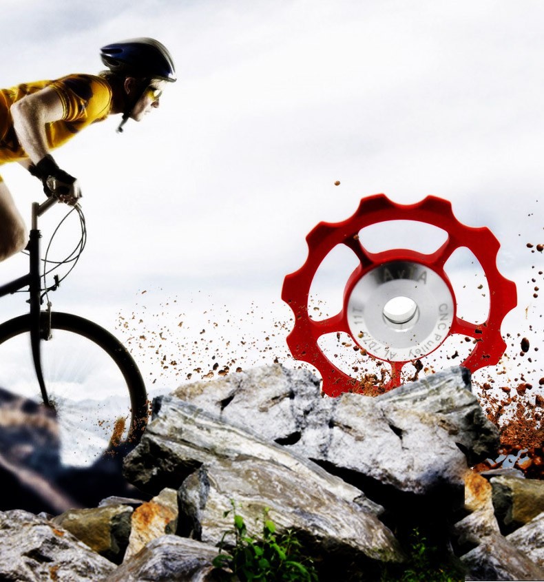 Mountain Bicycle bearing Guide wheel Rear derailleur CNC Sprocket wheel 11 free wheel Bicycle parts