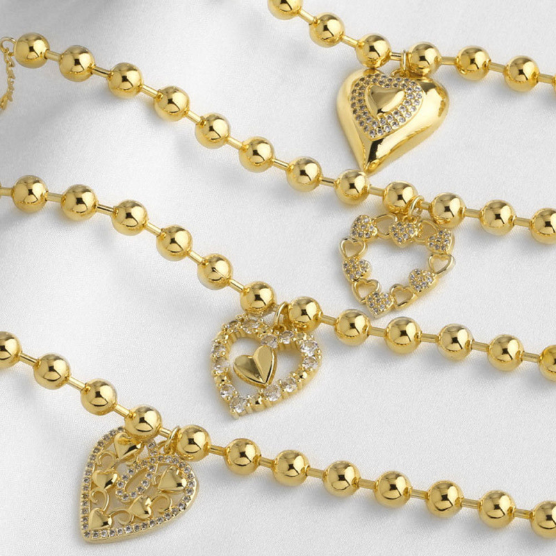 AS Jewelry Xiyin cross-border bestseller heart-shaped zircon pendant bracelet for women brk85 bracelet