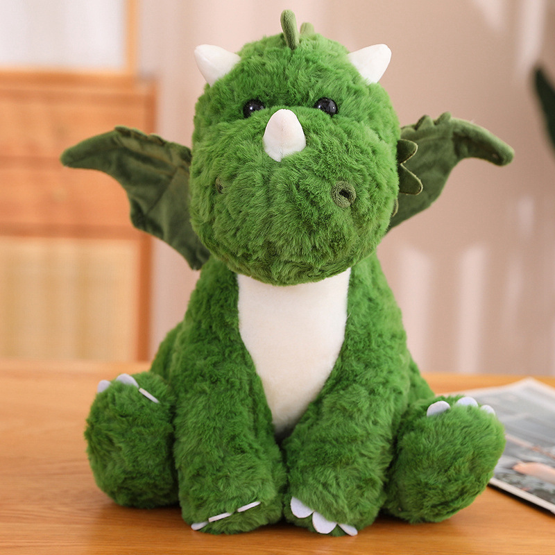 Muñeca de juguete de peluche de huevo de dinosaurio creativo transfronterizo con alas Linda muñeca de dinosaurio de dibujos animados para niños muñeca calmante