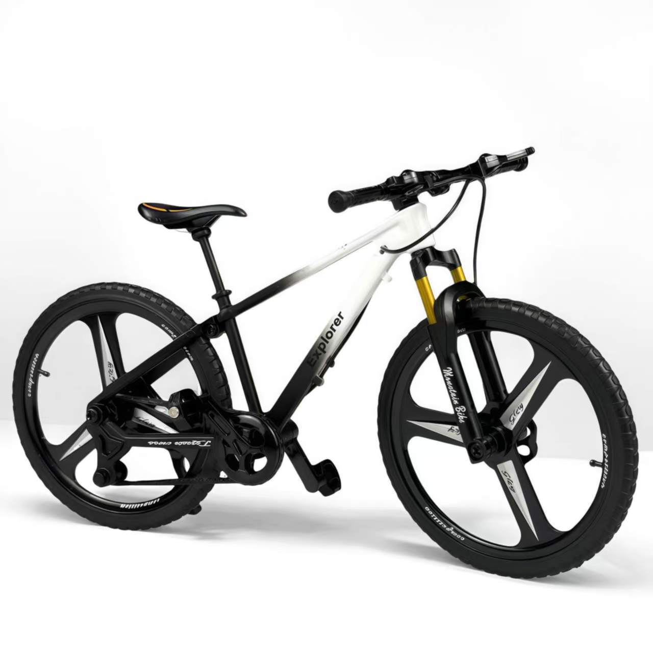 Actualización de doble amortiguación descenso de velocidad de bicicleta de montaña modelo de simulación de aleación de cola suave juguetes de metal mini coches de carreras adornos