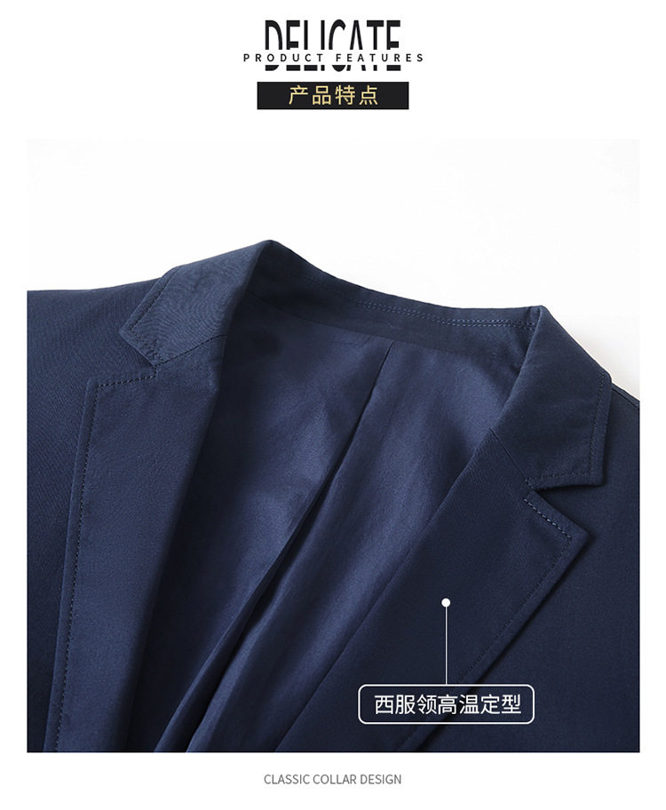 Áo vest nam cotton dáng ôm vừa vặn, cổ vest một hàng hai nút, tay dài, phong cách Hàn Quốc — Màu be, Màu xanh lam, Xanh lục Xám chi tiết 6