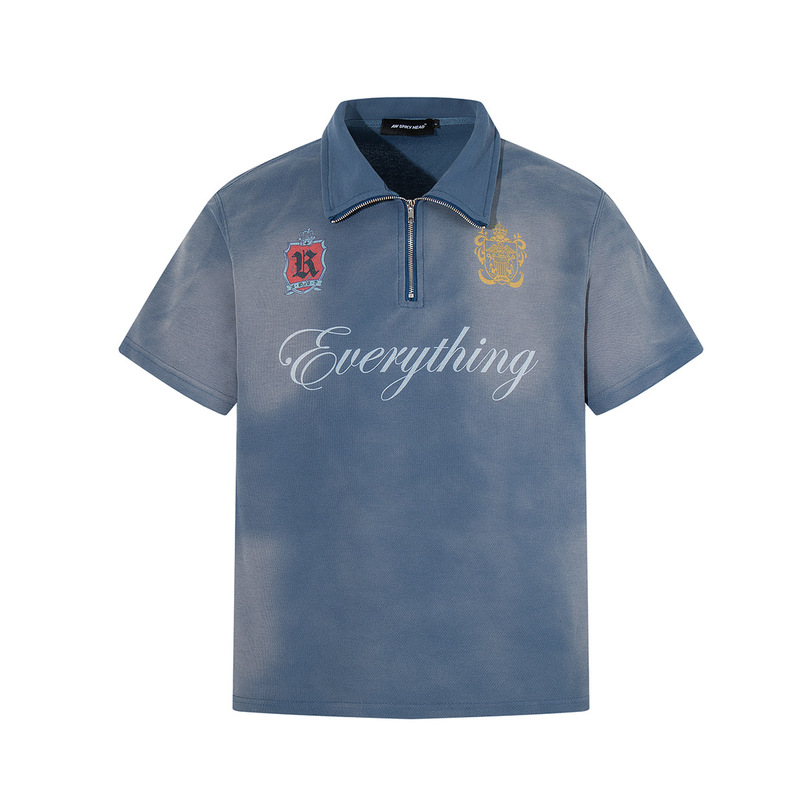 Jia Yi Ku 2026 New Summer T-Shirt American-Style Jersey Washed Personalized Polo Shirt Short-Sleeve Sports Shirt