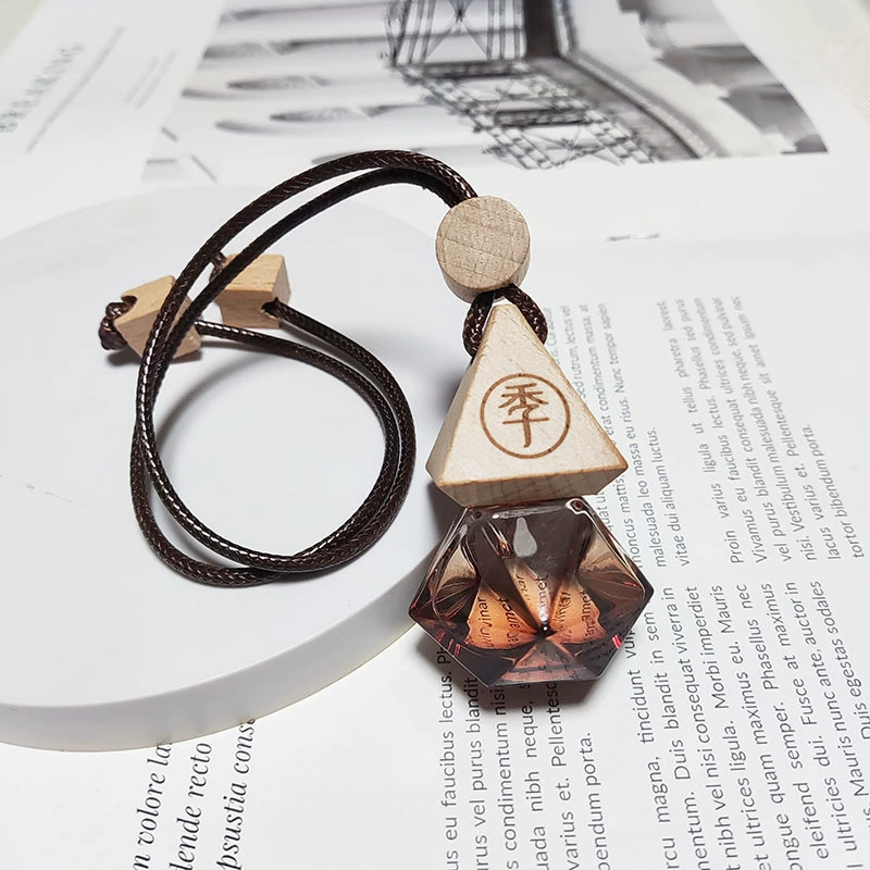 Transparent perfume, bottle, pendant for auto