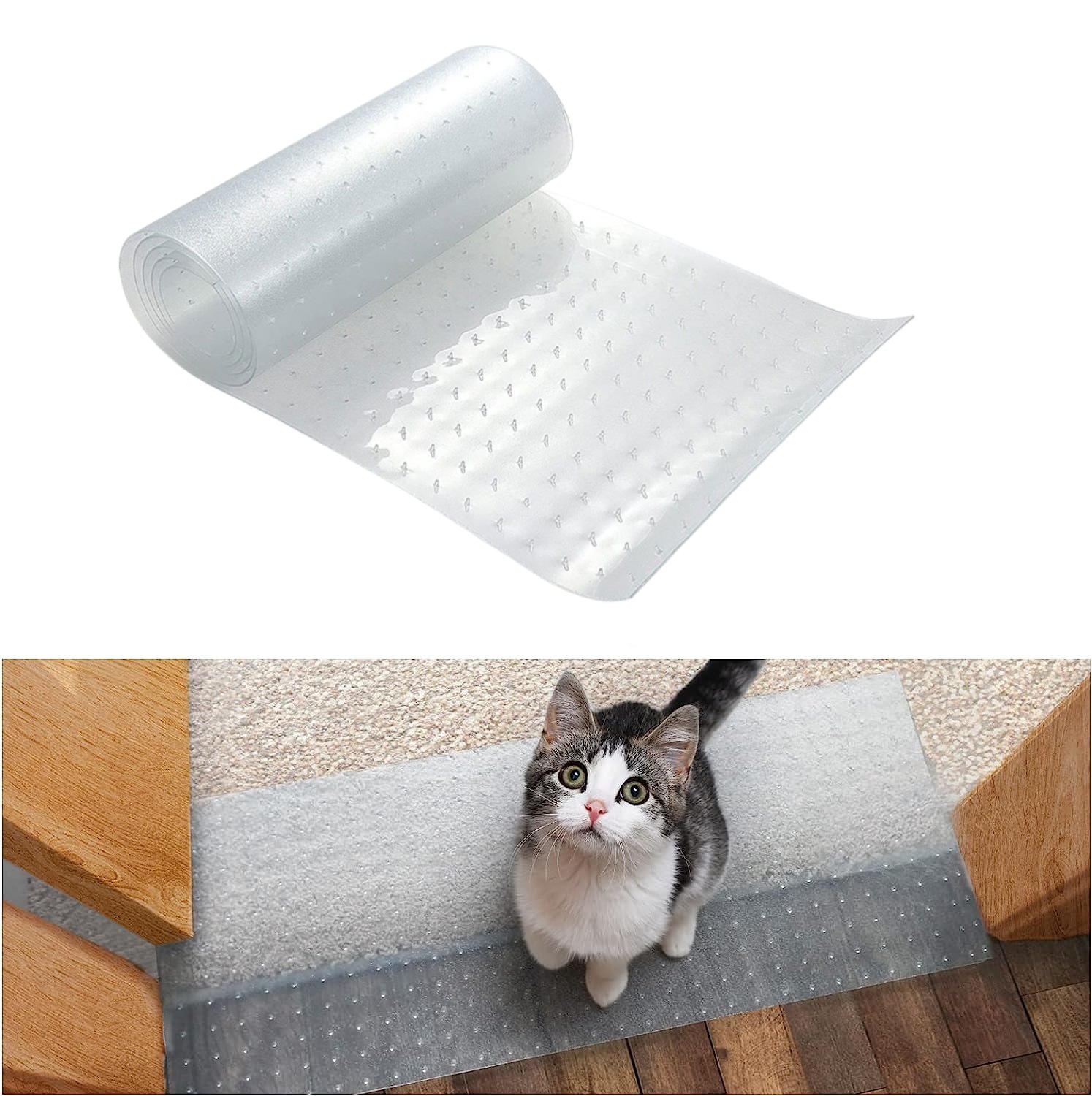 亚马逊热销PVC透明宠物垫猫抓垫门口防刮擦地毯保护垫