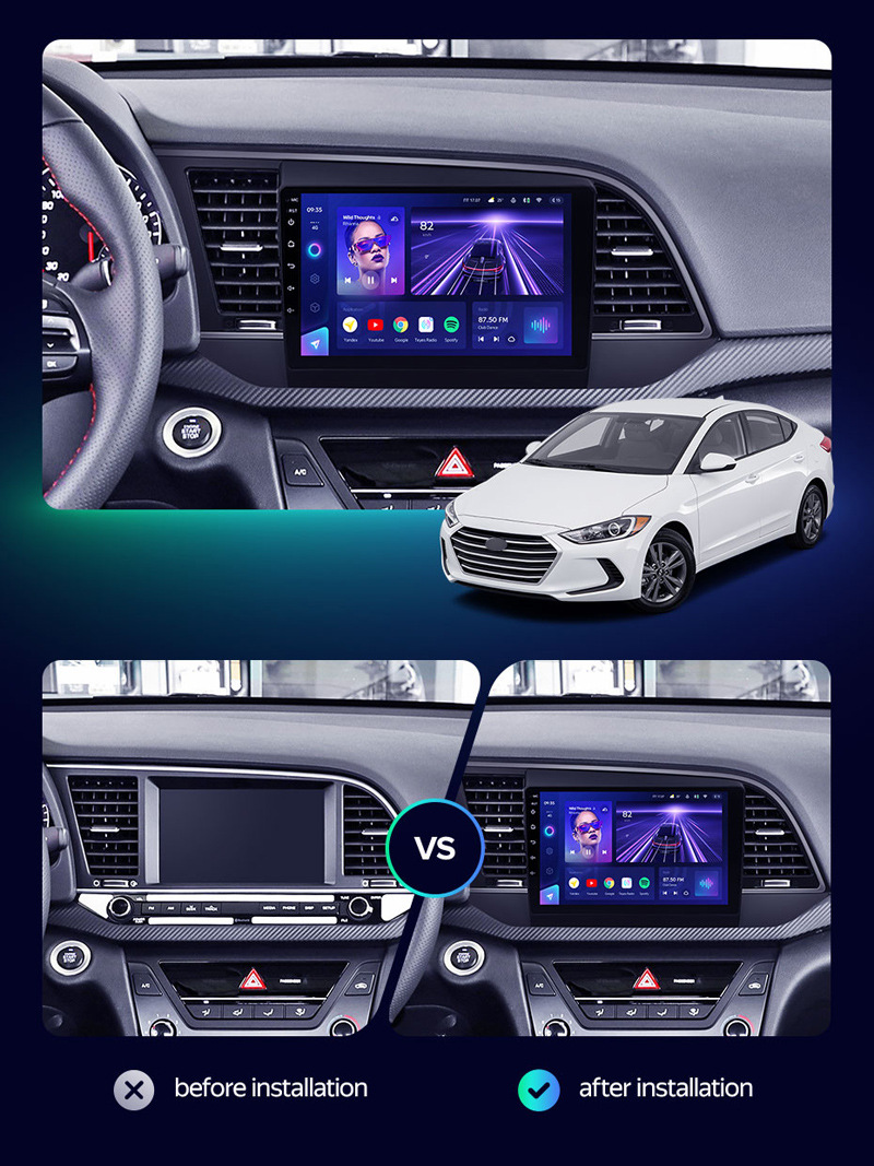 Suitable for Modern 16-18 Model Elantra/Lingdong Vehicles with Carplay Android Dvd Navigation Smart Audio and Video Gps