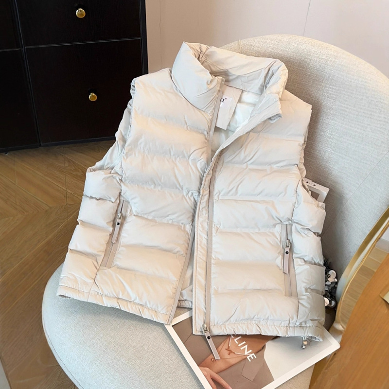 Rib down Cotton Vest for Women 2025 Winter New Korean Style Loose Thickeneded Waistcoat Vest Fashion Vest Jacket Rib down Cotton Vest for Women 2025 Winter New Korean Style Loose Thickeneded Waistcoat Vest Fashion Vest Jacket