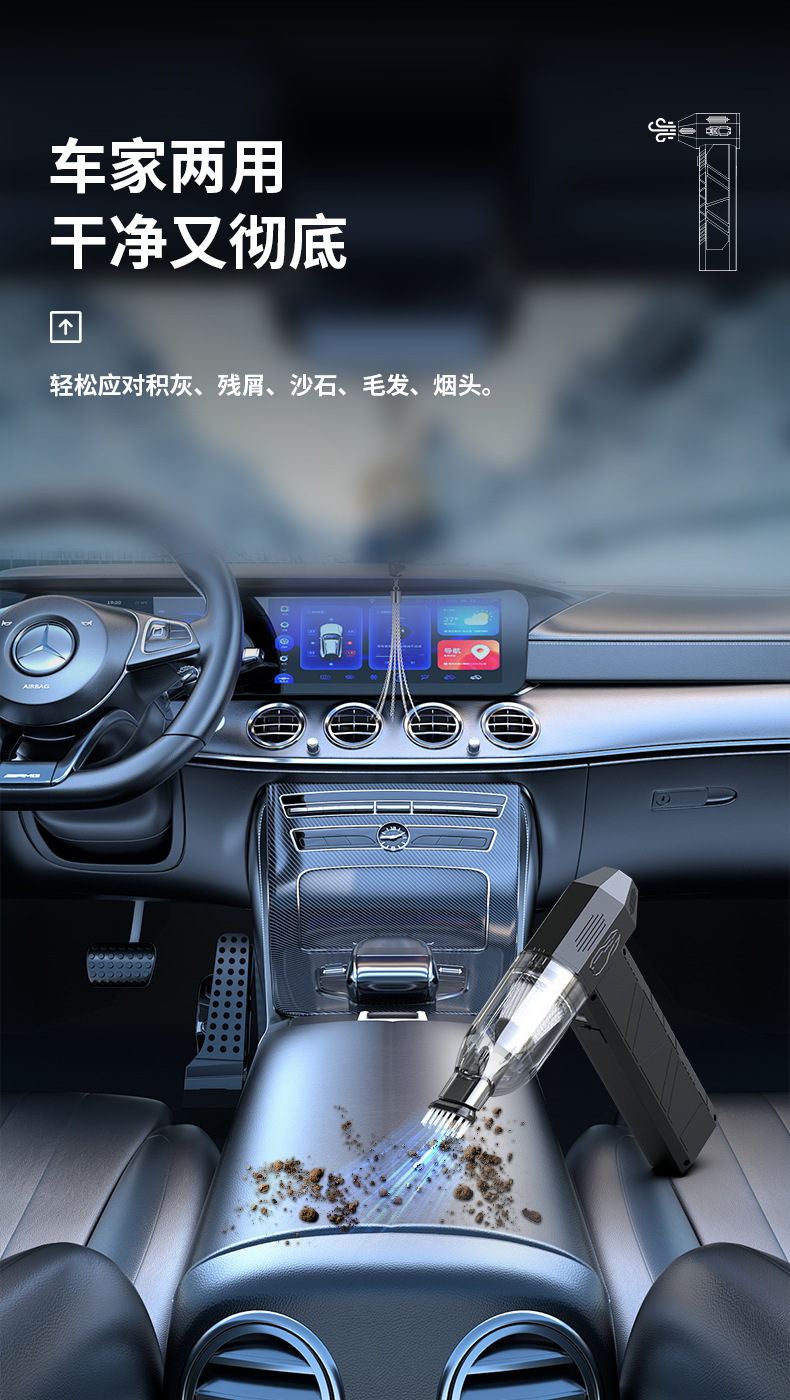 Cross-Border Supply of Vehicle-Mounted Emergency Starting Power Supply, High-Speed Turbine Brushless Motor, Violent Fan, Violent Blowing Vacuum Cleaner