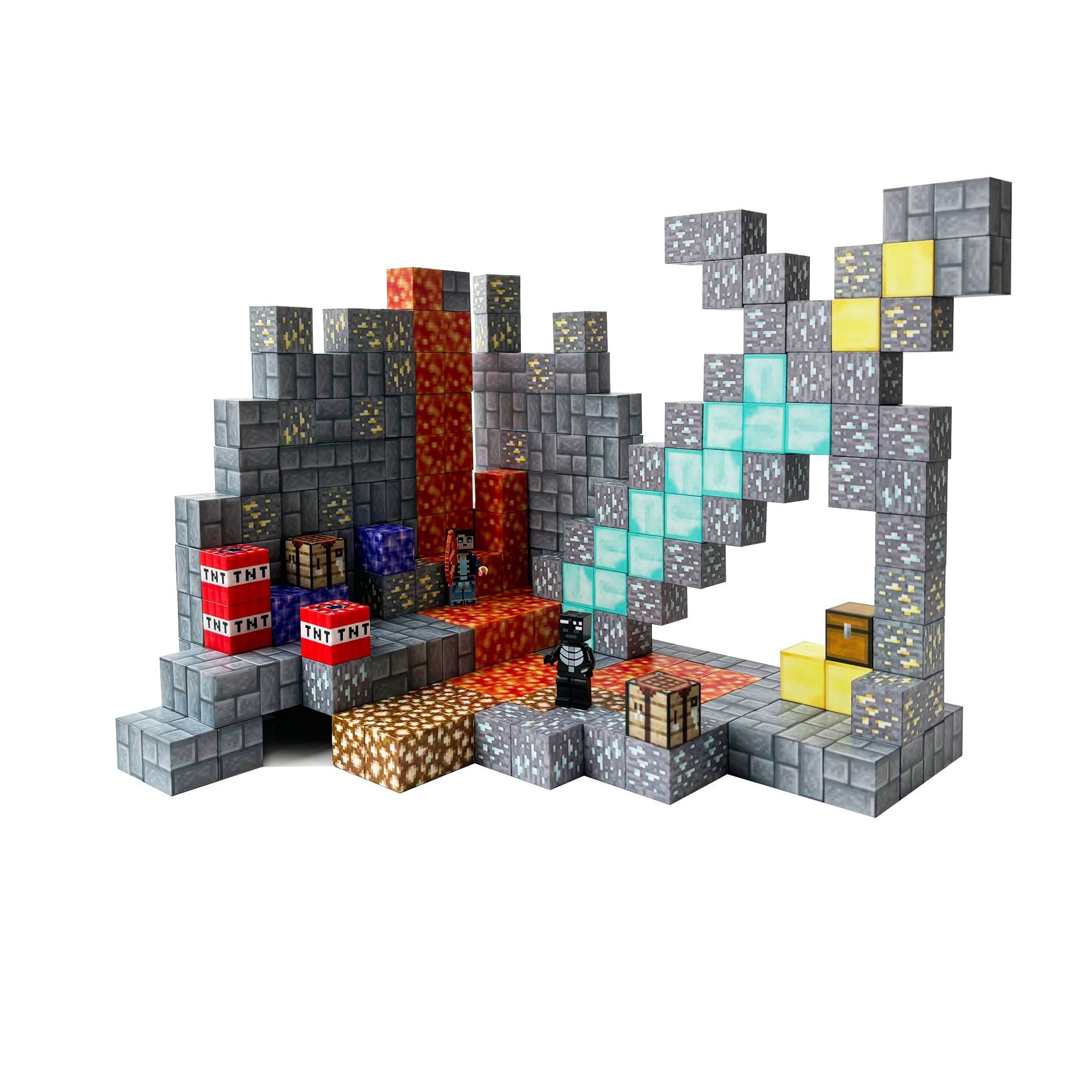 Cross-border Hot-selling Magnetic Square Assembled Magnetic Rubik's Cube Building Blocks Toys Peace Elite Boys Magnet Building Blocks