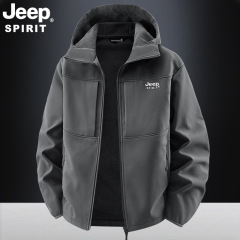 JEEP SPIRIT男装春秋新款外套大码男士多口袋休闲加厚夹克JC7650