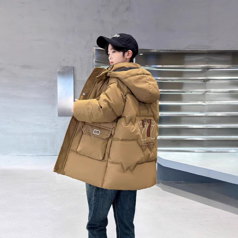 Boys' Winter Cotton-Padded Jacket, Mid-Length, 2025 New Style, down Cotton Jacket, Thickened Warm Coat for Boys, Medium and Large Children's Cotton-Padded Jacket Boys' Winter Cotton-Padded Jacket, Mid-Length, 2025 New Style, down Cotton Jacket, Thickened Warm Coat for Boys, Medium and Large Children's Cotton-Padded Jacket